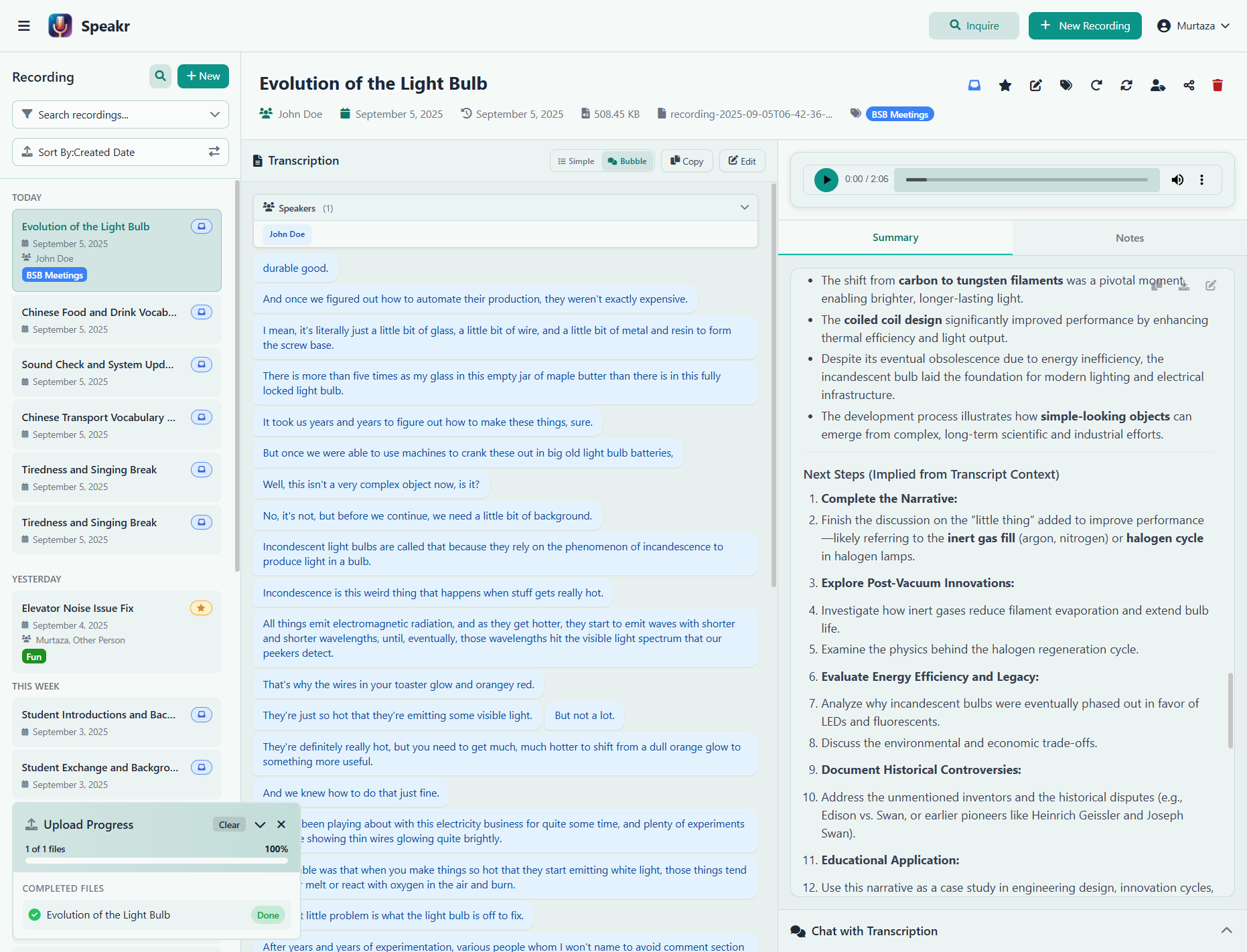 Summary View